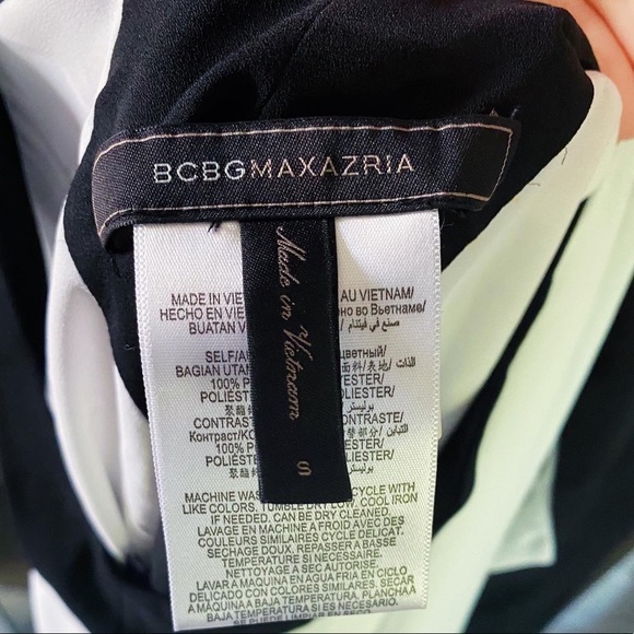 BCBGMaxAzria Black and White Professional Tie Tank - Picture 4 of 7